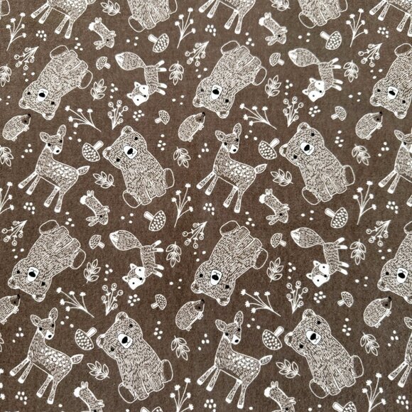 Forest Animal Flannel Baby Blanket: Bears, Foxes, Deer - Picture 3 of 3